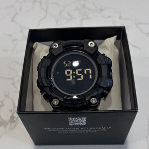 Activa Black Rugged Smartwatch with Digital Display